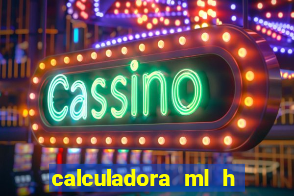 calculadora ml h para mcg kg min